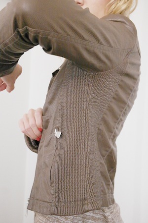 Veste simili-cuir camel