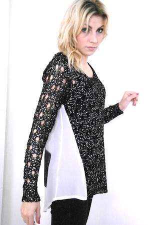 Pull grande photo dans le dos