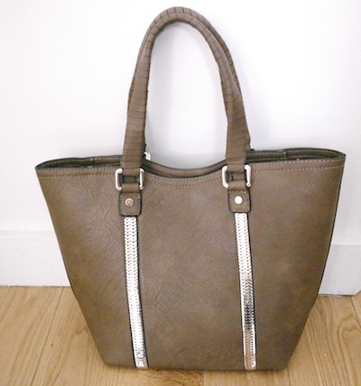 Sac taupe & doré/argenté
