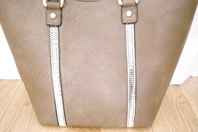Sac taupe & doré/argenté
