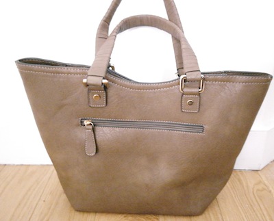 Sac taupe & doré/argenté